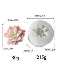 3D多肉植物硅胶蜡烛模具 - DIY蜡烛和肥皂模具，浪漫情人节和母亲节礼物，家居装饰和派对装饰 - 多肉矽膠模具 - 查看 16