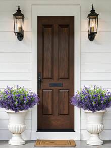 10pcs, Artificial Flowers, UV-Resistant Faux Plants, Suitable For Garden Decoration, Large Faux Shrubs, Realistic Indoor And Outdoor Plants, Suitable For Hanging Baskets, Porches, Patios And Home Decor - Multicolor - View 6
