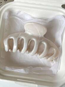 3个/1个大号4.33英寸/11厘米多色塑料发爪夹，时尚百搭优雅简约纯色发饰，适合日常、休闲、派对、通勤、度假、发型设计、化妆、搭配夏季服装。 - 彩色 - 查看 7