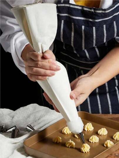 1pc Extra Thick Piping Bag, Reusable For Baking And Cake/Cookie Decorating, Waterproof And Oil-Resistant, Suitable For Squeezing Cream, Butter Frosting, Cookie Dough And Salad Dressing, Ideal For Home Kitchen And Baking Industry, Baking Supplies, Cake Decorating Tool