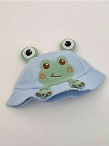 1pc Toddler Frog Print Sun Hat, Cute Versatile Design, Suitable For Spring And Summer, Infant & Child - Multicolor - View 4