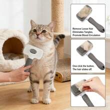 Cepillo para aseo de mascotas, guante de desensedado fácil de limpiar, cepillo para perros, herramienta universal de aseo para gatos y perros, suave y sin caída de pelo, lavable - Negro - Ver 10