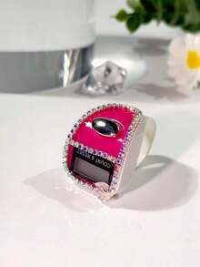 Nuevo contador de anillos electrónico con cristales de imitación personalizado, con diseño de anillo compacto para un uso cómodo en el dedo, función de reinicio con un solo clic, cuenta de 0 a 99999 para uso a largo plazo, disponible en varios colores, ampliamente aplicable (oración religiosa, actividades comerciales, juegos de entretenimiento, regalos festivos, etc.) para satisfacer diversas necesidades - Multicolor - Ver 5