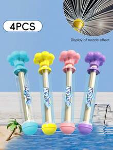 4件套夏季ABS水枪，抽拉式设计，大容量水箱，适用于游泳池、沙滩、草坪和水上乐园 - 彩色 - 查看 11