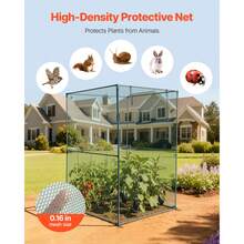 Crop Cage, 3.9 X 3.9 X 5.9 Ft Plant Protection Tent With Zippered Door, Wind-Resistant Tall Crop Cage, Easy To Install, Outdoor Raised Bed Cover, Tomato Plant Netting For Garden Patio Lawn - 48*48*72inch - View 4