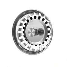 Stainless Steel Basket Sink Strainer With Nail And Rubber Stopper, Universal Type - A - View 6