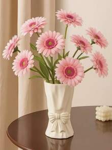 1个独特蝴蝶结装饰花瓶，优雅弧形桌面花瓶，现代简约家居装饰中心摆件，波西米亚风格花瓶，适用于客厅、卧室、办公室、婚礼、派对和宿舍。 - 多色 - 查看 2