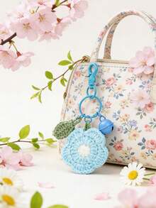 1 pieza Llavero con forma de hoja y flor multicolor, accesorio lindo para bolso/mochila, para mujeres, accesorios, encantos, festival, graduación, regalos del día del maestro, regalo de cumpleaños, regalo para la madre, regalo del día de la madre - Multicolor - Ver 2