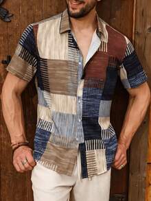 Summer Hawaiian Floral Short Sleeve Polo For Men - A508D-AL23660 - 查看 3