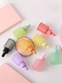 30ml Frosted Glass Dropper Bottle, Refillable Leakproof Travel Size Essential Oil Serum Container, Mini Dispenser, TSA Approved Portable - Multicolor - View 9