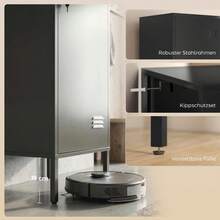 Metal Locker With Lockable Door And Clothes Hanging Rail, Individual Steel Locker For Home Or Office, Black. - 黑色 - 查看 6