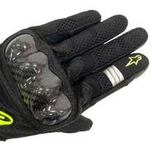 Alpinestars SMX-1 AIR V2 摩托车手套，超细纤维皮革碳纤维材质，适用于骑行、摩托车、越野摩托车、自行车，透气防护，耐磨，触屏操作，男女通用 - 綠色 - 查看 12
