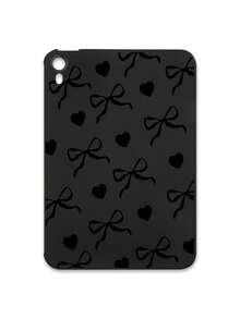 Black Bow Heart Print Soft Silicone Shockproof Protective Case, Suitable For Mainstream Models, Cute & Cool Style, Ideal For Daily Use, Valentine's Day, Birthday, Christmas, Mother's Day, Graduation, Gift Giving, Compatible With Kindle, 11th Gen, A16 - Black - View 20