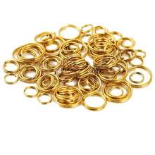 1 paquete de anillas abiertas de moda doradas para hacer llaveros y accesorios de joyería - Dorado - Ver 9
