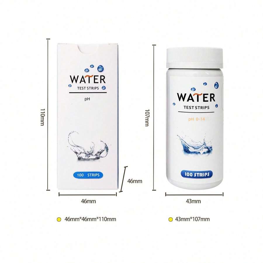100 tiras reactivas de prueba de pH 0-14, utilizadas para probar la acidez del agua, cosméticos y suelo - Multicolor - Ver 1