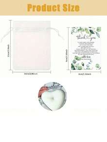 30件套婚礼小蜡烛礼盒，包含白色心形蜡烛、感谢卡和礼品袋，是婚礼、性别揭晓派对、新娘送礼会和其他庆祝活动的理想回礼。 - 均碼 - 查看 9