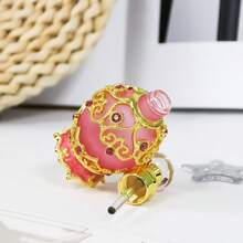 1 chai đựng tinh dầu/nước hoa bằng thủy tinh màu đính đá 15ml, có thể tái sử dụng, dùng để trang trí bàn làm việc, bàn trang điểm, chỉ rửa bằng tay, có thể tái sử dụng, chai đựng nước hoa thanh lịch, trang trí tinh tế, chất liệu thủy tinh và kim loại cao cấp, bền, dễ mang theo, chống rò rỉ ngay cả khi lật ngược (chỉ chai rỗng) - Xem 8