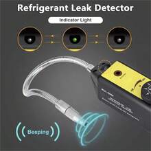 Detector de fugas de refrigerante de gas halógeno CFC HFC R134a R410a R22a HVAC Checke - Amarillo - Ver 4