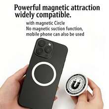 Giá đỡ điện thoại di động có nam châm hút, giá đỡ chống rơi có thể thu gọn, giá đỡ để bàn cho người lười biếng - trắng - Xem 5