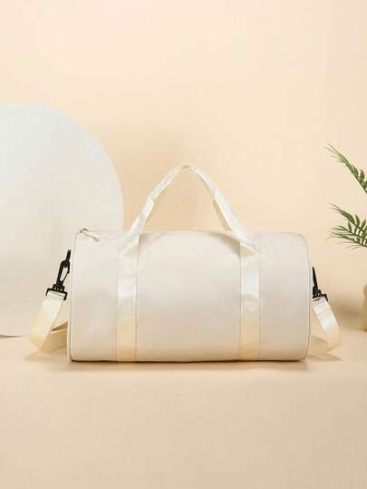 1 chiếc túi du lịch bóng mượt ánh kim, túi xách tay dung tích lớn, túi thể thao tập gym thường ngày, túi đeo vai chéo, thích hợp sử dụng hàng ngày.