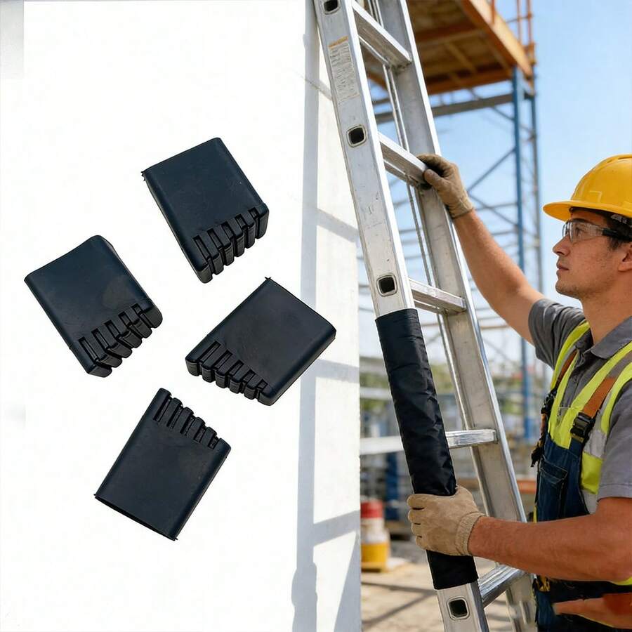 2pcs-4pcs Aluminum Alloy Ladder Foot Covers, Ladder Accessories With 20*30mm Inner Diameter, Anti-Slip And Protective Function - C (4 Pieces) - View 1