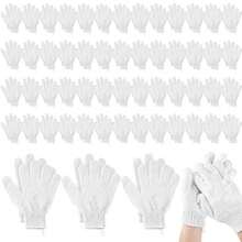 104 Guantes Exfoliantes A Granel Guantes De Ducha Con Asa Para Colgar Exfoliante Corporal Removedor De Piel Muerta Para Baño Belleza Spa Masaje Exfoliantes Para Hombres Y Mujeres Blanco - Blanco - Ver 3