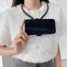 Einstellbarer Handyhalter zum Umhängen aus ABS, universell, schnelle horizontale und vertikale Positionierung, Freisprechunterstützung für Smartphones und Actionkameras, Frühlingssgeschenk - Schwarz - Übersicht 3