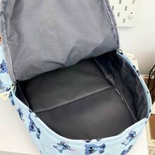 Stitch Pattern Backpack, Ideal For Students And Travelers - Bright Pink Multi-Compartment Everyday Backpack Adorned With Lilo And Stitch Patterns - Large Capacity Backpack With Side And Front Pockets - Ergonomic And Comfortable Shoulder Design, Perfect For School - Also Suitable For Outdoor Leisure - Multicolor - View 8
