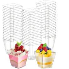 Bộ 50/100 chiếc cốc tráng miệng trong suốt 60ml, cốc đựng mousse, cốc đựng món khai vị, thích hợp cho bánh ngọt, kẹo, tiệc tùng, đám cưới, dịch vụ ăn uống. - Trong sáng - Xem 2