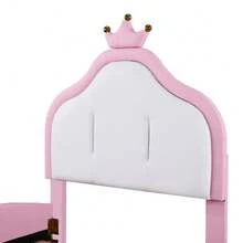 Kids Bed Frames, Headboards & Footboards - Pink + Upholstered + 90cm*200cm - View 10
