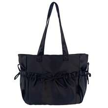 New Product Satin Folded Bow Tote Bag Sweet Advanced Girl Shoulder Bag Fashionable Large Capacity Commuting Underarm Bag - trắng - Xem 9