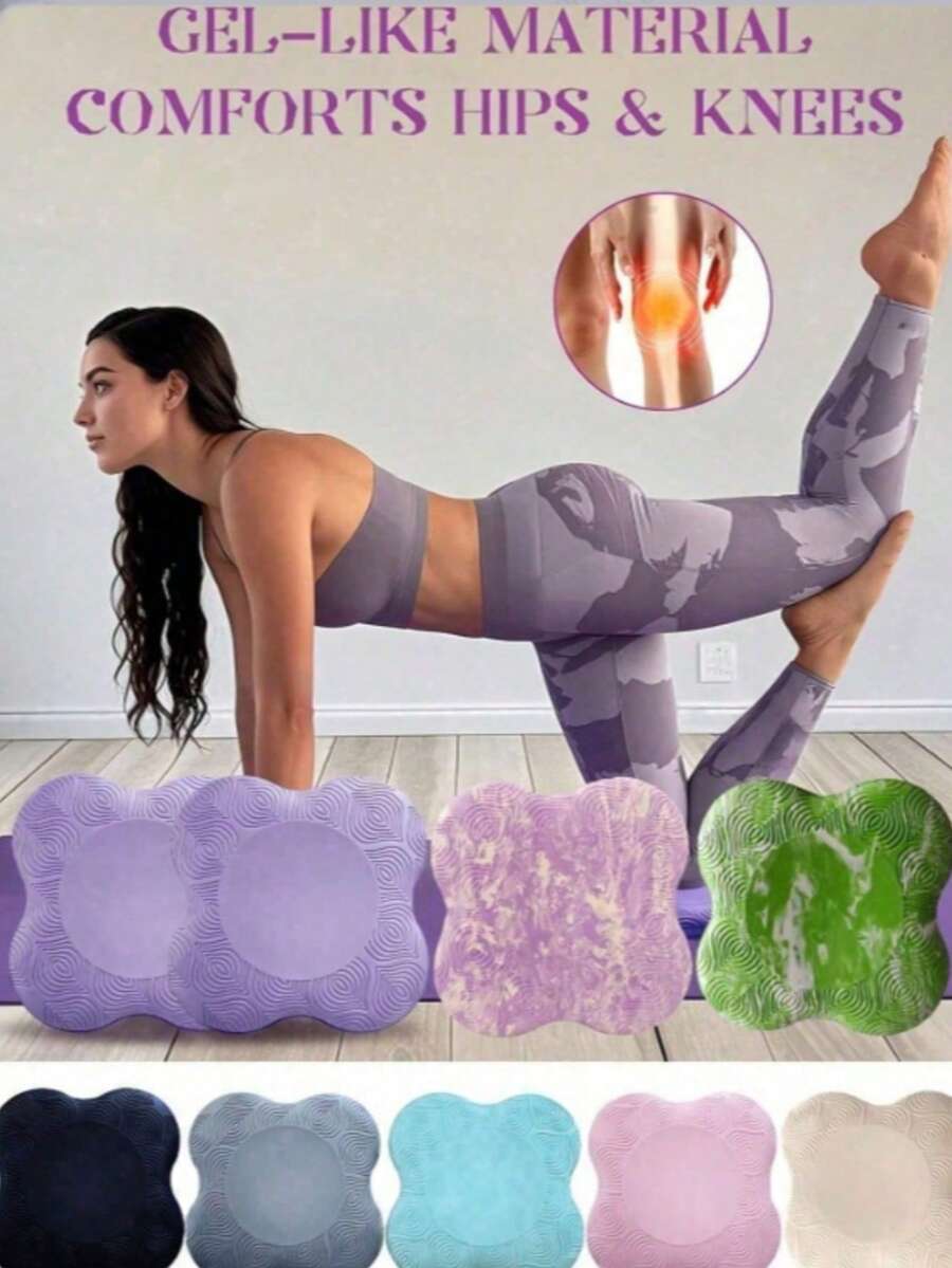 2 Stück Yoga Knieschoner (2er Set) / 4 Stück - Geeignet für Herren und Damen Fitness, Reisen, Meditation, Knien, Balance, Boden, Pilates Yoga Matte Zubehör, Dicke Polsterung für Knie, Ellbogen, Handgelenke, Handflächen, Schaumstoffmaterial, geeignet für Yoga, Pilates, Training, Kniepolster, Yoga Knieschoner - Verschiedenfarbig - Übersicht 1