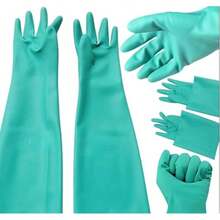 1 Pair Of PVC Gloves For Household Use In Blue - Blue 1 Pair - View 1