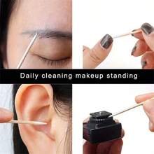 100 que tăm bông đầu nhọn, tăm bông đa năng chính xác, tăm bông cán gỗ, thích hợp cho trang điểm, xăm hình, trang điểm vĩnh viễn. - Nhiều màu - Xem 7