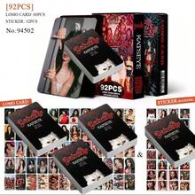 92pcs/Set Photo Cards, Cat Eye Design, (Includes 60pcs Cards + 32pcs Mini Sticker Cards) Kpop Girl Group LOMO Cheering Cards - Multicolor - View 6
