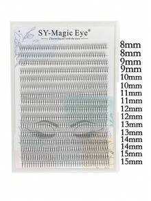 640 Pcs False Eyelashes Per Box,3D, Thickness 0.07mm / 0.1mm,8-15mm / Mix, Curl C / D ,Pointy Base Premade Fans Eyelash Extensions, Easy To Carry, Natural & Soft, Party And Travel, Beginner Friendly Salon Quality - View 4
