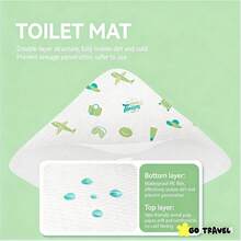 10/40/50 pièces Housses de siège de toilette jetables, convenant aux enfants et aux adultes, avec une meilleure performance imperméable, pack de voyage portable, convenant pour l'apprentissage de la propreté - Multicolore - Voir 4
