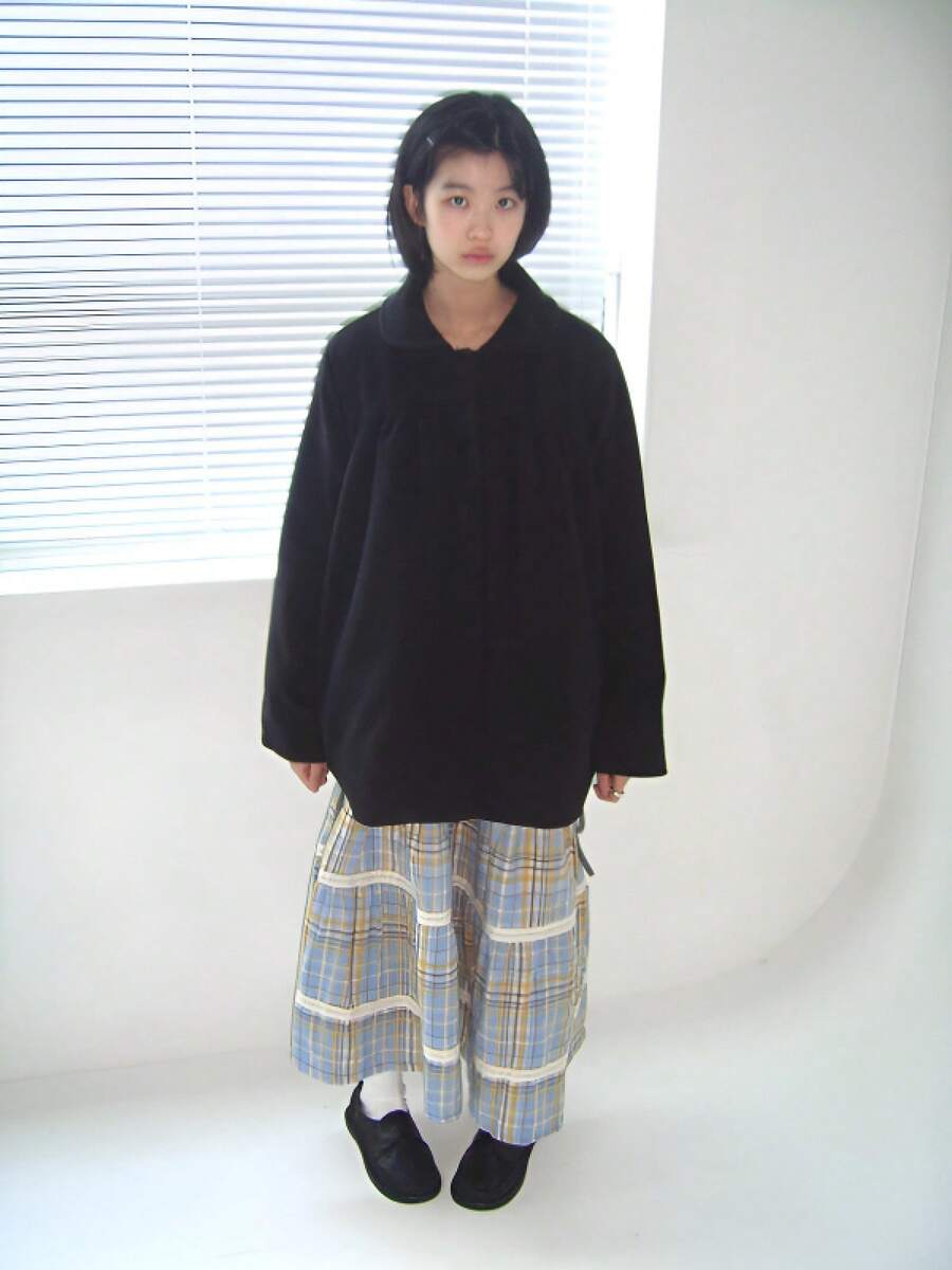 Women Skirts - Blue Grid - View 1
