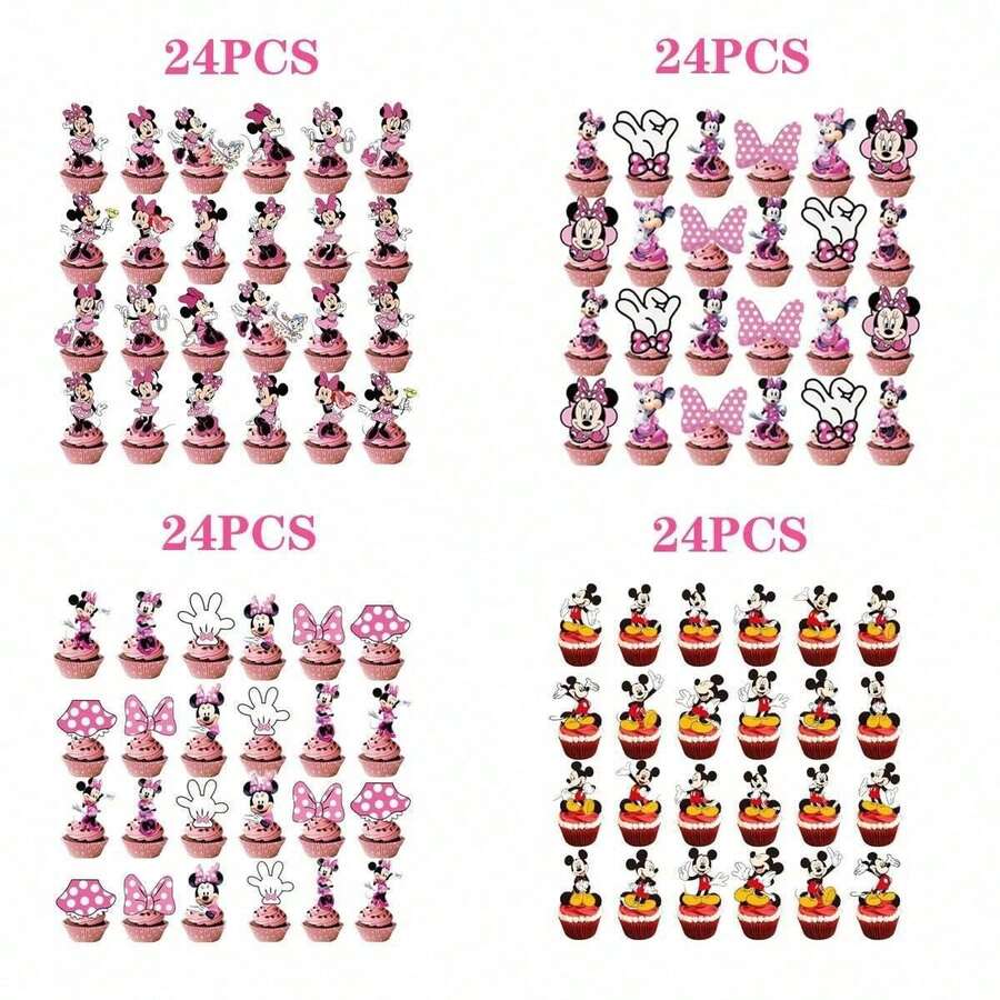 Cake Flag Toppers, Cake Flag Decorations, Theme Party Supplies, Theme Party - Multicolor - View 1
