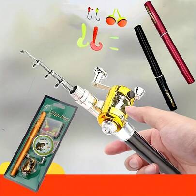 Portable Telescopic Fishing Rod Set With Reel, Suitable For Beginner Travelers