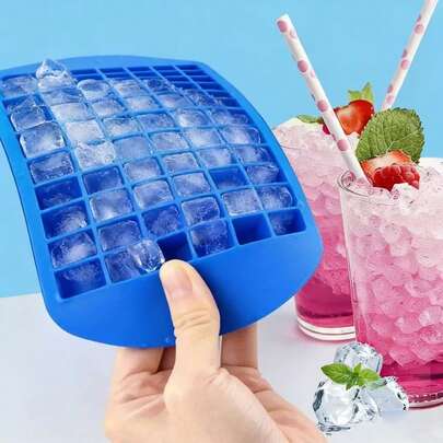 2pcs 160 Grids Mini Silicone Ice Cube Tray (23.2x11.7cm) Flexible Easy Release Crushed Ice Mold For Whiskey, Cocktails, Iced Coffee, Smoothies And Summer Drinks