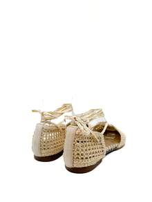 Women Flat Sandals - 米色 - 查看 5