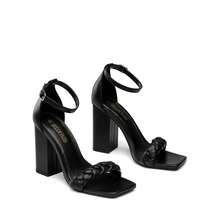 Women High Heel  Summer Sandals Braided Open Toe Ankle Strap Chunky Heeled Sandals Party Wedding Dating Dress Pumps Shoes, For Daily,Vacation - màu đen - Xem 5