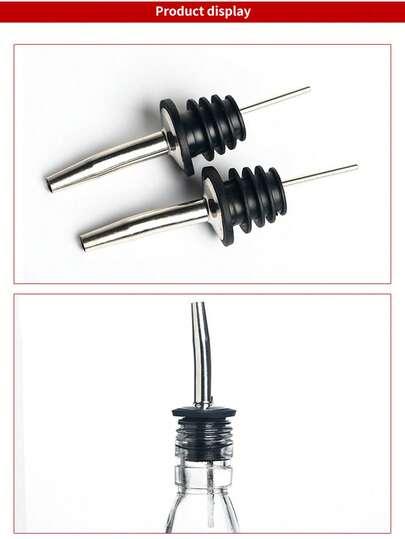 Dụng cụ rót cocktail và rượu vang kèm nút đậy chai, vòi rót rượu chống rò rỉ, vòi rót giúp giữ tươi rượu.