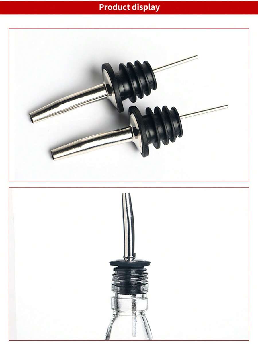 鸡尾酒和葡萄酒倒酒器，带瓶塞、防漏酒嘴、保鲜醒酒器倒酒嘴