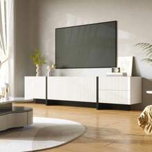 Television Stands & Entertainment Centers - 黑白 + 中密度纖維板 + 刨花板 + 50-59 英寸 - 查看 12