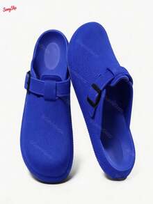 Sandalias cómodas para mujer suaves ligeras antideslizantes resistentes ideales para playa casa verano y uso diario informal - azul real - Ver 2