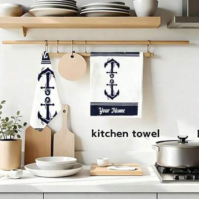 2pc Hand Towels, Kitchen DishwashingTowels, 16*24in, Super Absorbent, Durable, Decorative HandTowels For Kitchen & Bathroom, Ideal Housewarming, Birthdayor Gift