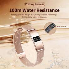 KENPANG 2026新款男女通用智能手环，2.8mm超薄弧形设计，IPX8级防水，来电提醒，心率睡眠24小时健康监测，健身追踪器，兼容iOS和安卓系统 - 查看 5