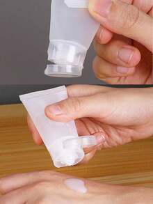 10pcs 30ml Reusable Refillable Empty Bottles With Screw Cap And Flip Cap, Plastic Squeeze Cosmetic Tubes, Suitable For Lotion, Body Wash, Shampoo, Cleanser And Cream, Portable Travel Size Containers, Ideal For Travel, Samples And Storage, Affordable Cosmetic Tools And Vanity Essentials, Perfect Christmas Gift, Women's Gift And Travel Necessity - 30ml - View 5